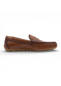Tamaris Herren-Mokassins aus braunem Leder, Freizeitschuhe