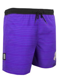 GUGGEN Mountain Herren Badehose mit Muster Streifen Lila