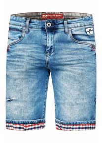 Rusty Neal Light Blue Used "NOXON" Bermuda Jeans Shorts