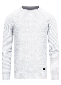 Rusty Neal Schwerer Biker Grobstrick Rundhals-Pullover