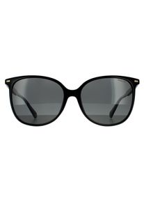 Polaroid Cat Eye Womens Schwarz Grau Polarisierte Sonnenbrille