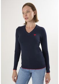 Pullover V-Ausschnitt-Strickpullover
