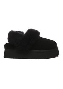 EVER AU Damen Leder Hausschuhe Mit Zwei Abnehmbaren Riemen - Fantail