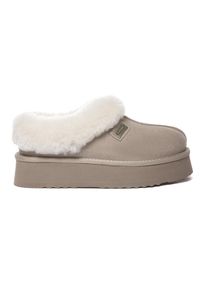 EVER AU Damen Leder Hausschuhe - Topknot