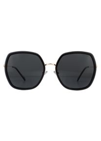 Polaroid Square Womens Grau Gold Grau Polarisierte Sonnenbrille
