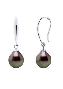 Ohrringe aus Silber 925 und echten Tahiti-Zuchtperlen Birne 8-9 mm