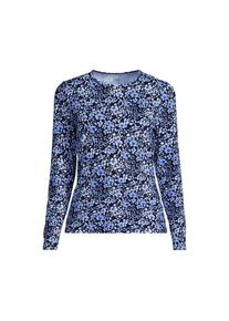 LANDS' END Schnelltrocknendes UPF 50 Sonnenschutz-Badeshirt, Damen,  Blau, Nylon-Mischung, by Lands' End