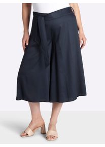 sheego Gro&szlig;e Gr&ouml;&szlig;en Hosenrock mit Bindeg&uuml;rtel, tiefblau, Gr&ouml;&szlig;e 46 - Damen
