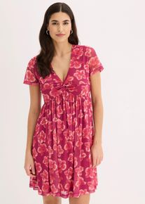 bonprix Jerseykleid aus Mesh, pink, Gr.48/50 (XL), Stylisches Kleid mit toller Passform