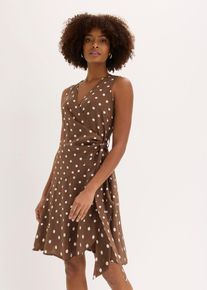 bonprix Wickelkleid aus flie&szlig;endem Viskose-Mix, braun, Gr.42, modisches Wickelkleid aus flie&szlig;endem Viskose-Mix mit Bindeband Verschluss Innen und Au&szlig;en, aus Viskose
