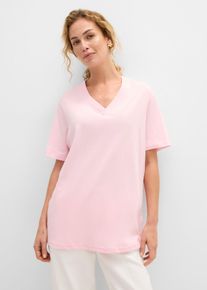 bonprix Longshirt (5er-Pack), rosa, Gr.48/50 (XL), Bequemes weites Long-Shirt, nicht meliert: 100% Baumwolle