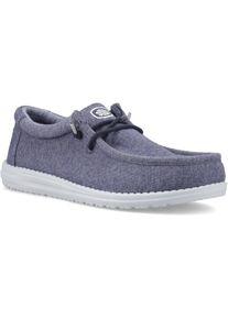 HEYDUDE Wally Stretch-Jersey-Baumwolle Herren Navy Mokassin-Schuhe