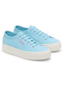 Superga 2740 PLATFORM Baumwoll Damen Sneaker Crystal Azul