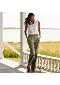 LANDS' END Chinohose High Waist mit weitem Bein, Damen,  Gr&uuml;n, Baumwolle/Elasthan, by Lands' End