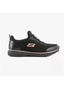 Skechers SQUAD SR Damen Arbeitsschuhe Schwarz/Ros&eacute;gold