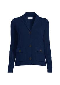 LANDS' END Baumwoll-Blazer DRIFTER, Damen,  Blau, Baumwolle, by Lands' End