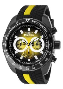 Invicta S1 Rally 36306 Herrenuhr - Quarzwerk - Edelstahl mit gelbem Zifferblatt - 48 mm