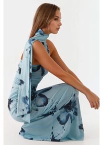Tr&auml;gerloses bedrucktes Bodycon-Maxikleid