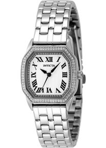 Invicta Wildflower 48998 Damen Uhr - Quartz Bewegung - Edelstahl mit silbernem Zifferblatt - 27 mm