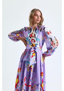Maxikleid mit floralem Druck im A-Linien-Schnitt