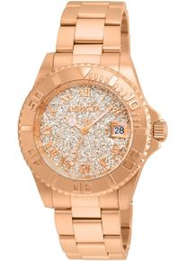 Invicta Angel 22708 Damenuhr - Quarzwerk - Edelstahl mit ros&eacute;goldenem Zifferblatt - 40 mm