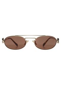 Miu Miu Oval Damen Blassgold Braun Silber MU 54ZS