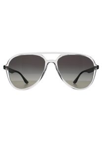 Ray-Ban RB4376 647711 polierte transparente graue Sonnenbrille mit Farbverlauf
