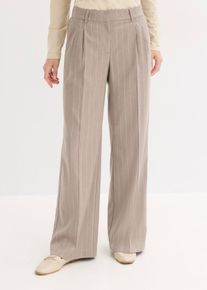 bonprix Nadelstreifen Marlenehose, braun, Gr.38, elegante Marlenhose mit Nadelstreifen