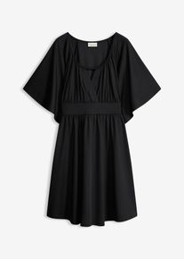 bonprix Minikleid mit tiefem Ausschnitt, schwarz, Gr.44/46 (L), Stylisches Kleid mit toller Passform