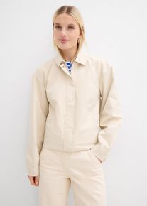 bonprix Blouson, beige, Gr.40, Blouson mit Bindeband