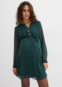 bonprix 2-in-1 Umstands- und Stillkleid aus Chiffon, gr&uuml;n, Gr.50, Elegantes Blusenkleid f&uuml;r die Schwangerschaft und danach