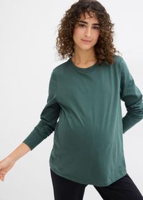 bonprix Umstands- und Stillshirts aus Bio-Baumwolle (2er Pack), gr&uuml;n, Gr.36/38 (S), Langarm-Shirts mit Stillfunktion f&uuml;r die Schwangerschaft und danach, aus 100% Baumwolle