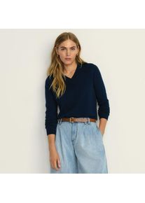 LANDS' END Pullover aus Baumwolle/Seidenmix, Damen,  Blau, Baumwolle/Seide/Nylon, by Lands' End
