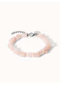 PURELEI Rosenquarz Armband, verstellbare L&auml;nge