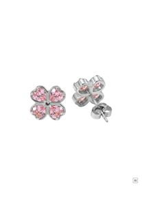PURELEI Rosa Cuore Ohrringe mit Zirkonia Steinen