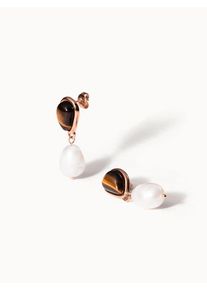 PURELEI Tiger's Eye Pearl PerlenPerlenohrringe