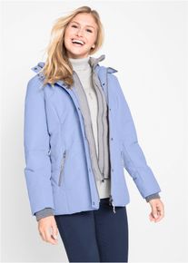 bonprix Winterjacke in 2-in1 Optik, blau, Gr.38, Praktische Jacke mit Kapuze, wattiert