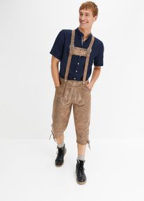 bonprix Regular Fit Trachtenhose aus Lederimitat, braun, Gr.62, Sch&ouml;ne Trachten-Kniebundhose aus LederimitatLederimitat