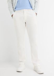 bonprix Chinohose aus Leinen-Mix in Regular Fit, wei&szlig;, Gr.64, Klassische Leinenhose - F&uuml;r den bequemen smart-casual-Look, aus Leinen