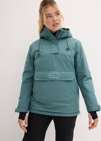 bonprix wasserdichte Ski Funktions-Schlupfjacke mit Fleece-Futter, gr&uuml;n, Gr.40, Skijacke zum Reinschl&uuml;pfen mit Fleece-Futter, Oversized