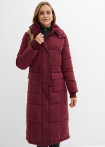 bonprix Wintermantel mit seitlichen Rei&szlig;verschl&uuml;ssen, rot, Gr.44, Langer Wintermantel mit Kapuze