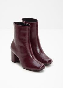 bonprix Stiefeletten mit Blockabsatz, rot, Gr.40, Modische Stiefelette mit Blockabsatz