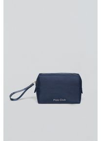 Kulturtasche Eden marineblau und rosa mit Polo Club Details