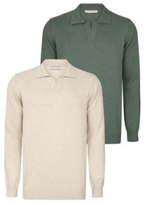 Pullover Pullover Mit Polo-Kragen 2Er-Pack