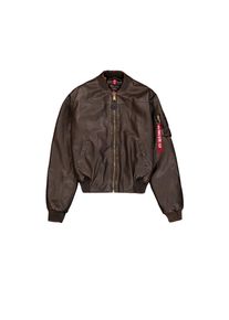 Alpha Industries MA-1 Faux Leather Vintage Bomber Jacket Women