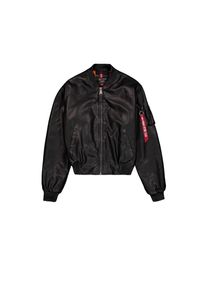 Alpha Industries MA-1 Faux Leather Vintage Bomber Jacket Women