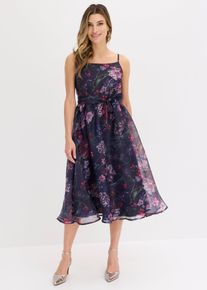 bonprix Midikleid aus zartem T&uuml;ll mit Bindeband, wei&szlig;, Gr.40, Feminines Tr&auml;gerkleid in Midi-L&auml;nge aus zartem T&uuml;ll mit Bindeband in der Taille
