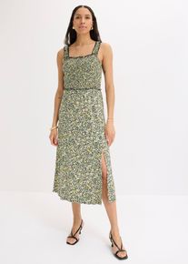 bonprix Jerseykleid aus flie&szlig;ender Viskose, blau, Gr.40/42 (M), Modernes Sommerkleid mit sch&ouml;nem Druck, aus Viskose