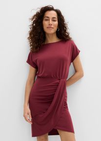 bonprix Jerseykleid aus Viskose-Mix, rot, Gr.48/50 (XL), Modernes Kleid mit Rock in Wickeloptik, aus Viskose