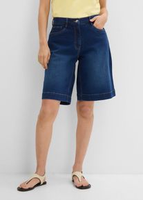 bonprix Jeans-Bermuda Mid Waist aus Bio-Baumwolle, blau, Gr.54, Cradle to Cradle Jeans-Bermuda Mid Waist aus Bio-Baumwolle, 98% Baumwolle (organic)